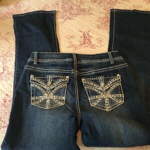 Apt.9 Embroidered Bling Jeans
